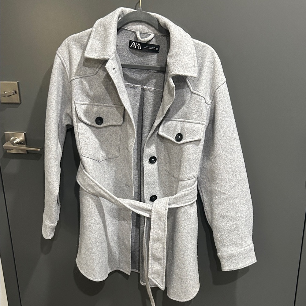 Zara Women's Light Gray Utility Jacket